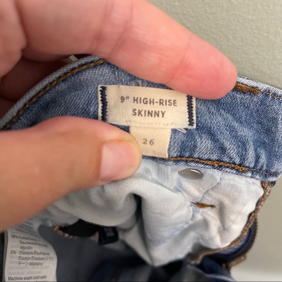 Madewell 9" High-Rise Skinny Blue Denim Jeans Size 26 - Picture 11 of 14